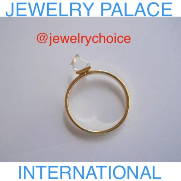 🆕14K Gold Filled White Square Crystal Kids Ring. - Picture 10 of 12